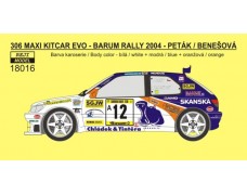 Decal – Peugeot 306 Maxi KitCar EVO - Barum Rally 2004 - Peták / Benešová 1/18